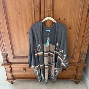 Goddis , Gray Patterned Women's Cardigan
